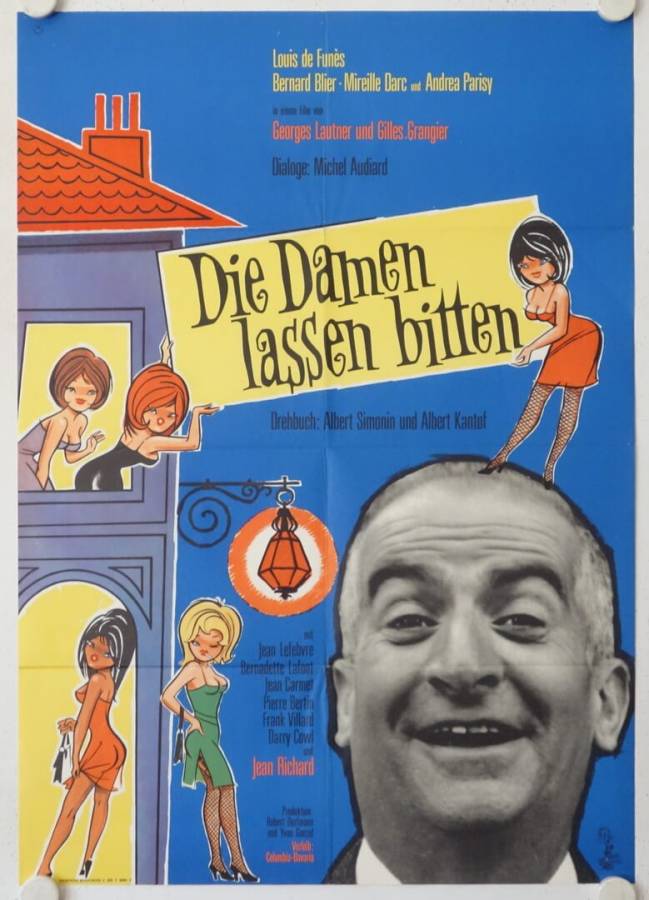 Die Damen lassen bitten originales deutsches Filmplakat